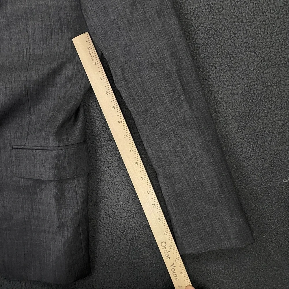 Bonobos Jetsetter Wool Suit 38R Slim Fit 32x34 Solid Gray Stretch 2 Piece